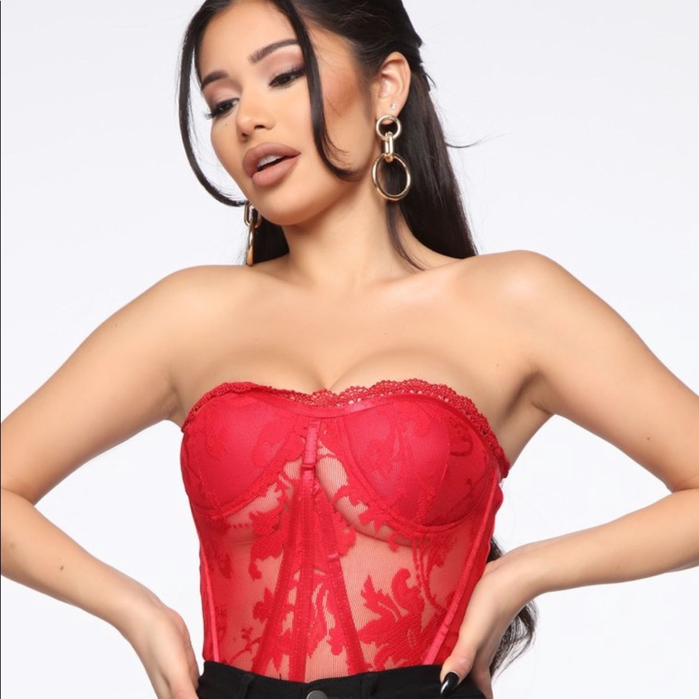 COPY - Red Lace Bustier